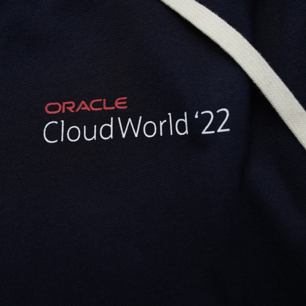 Oracle Hoodie Men Marine Layer Dark Blue Full Zip Fleece Cloud World 22 Large - Picture 11 of 15